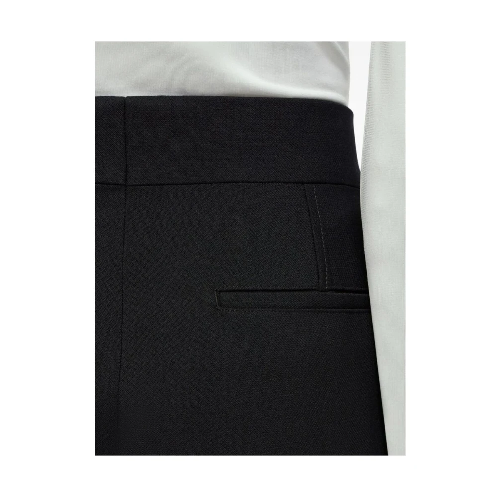 Salvatore Ferragamo Zwarte wollen taps toelopende broek Black Dames