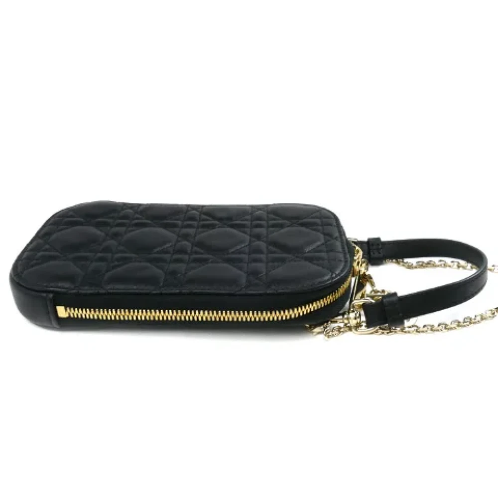 Dior Vintage Pre-owned Leather dior-bags Black Dames