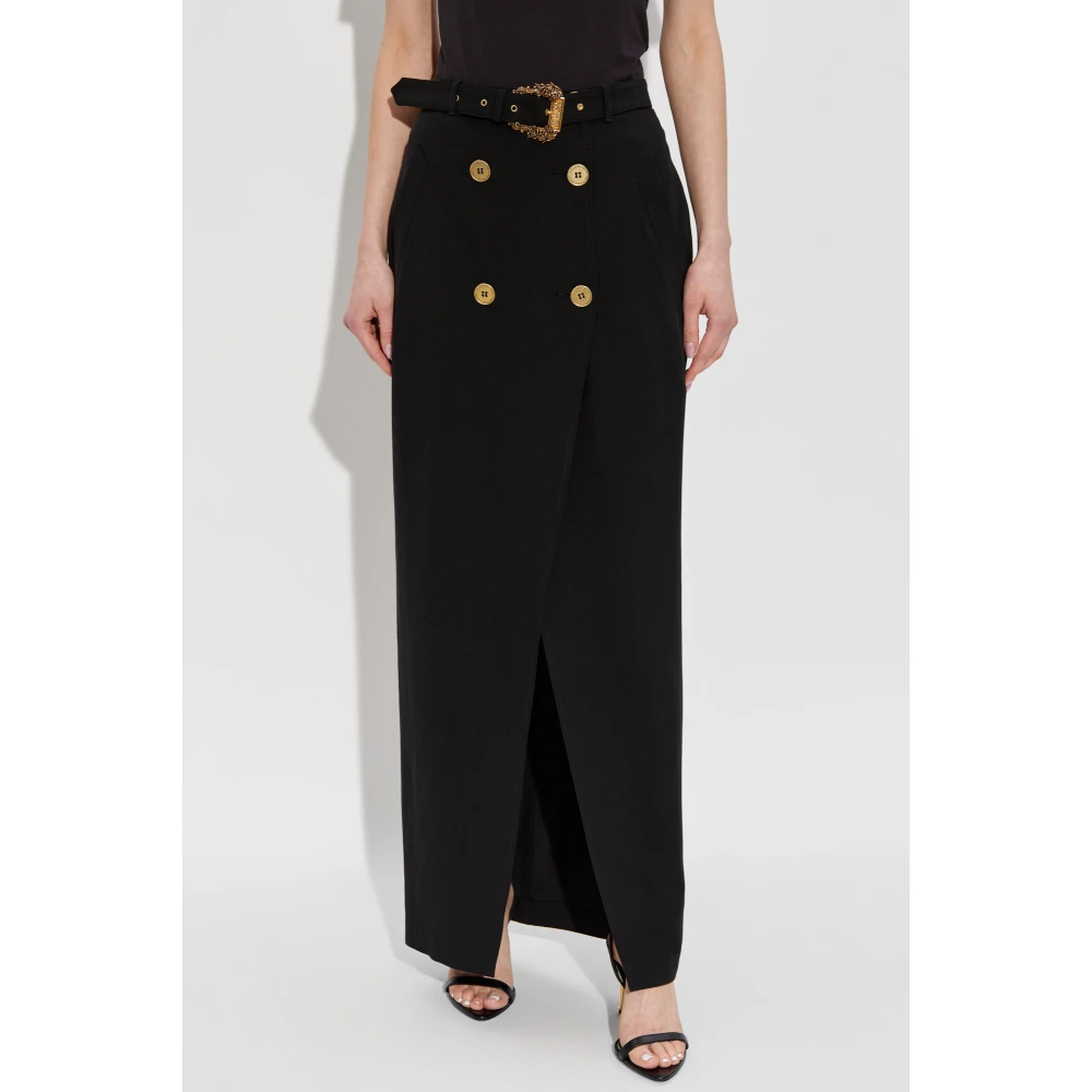 Versace Jeans Couture Rok met dubbele rij knopen Black Dames