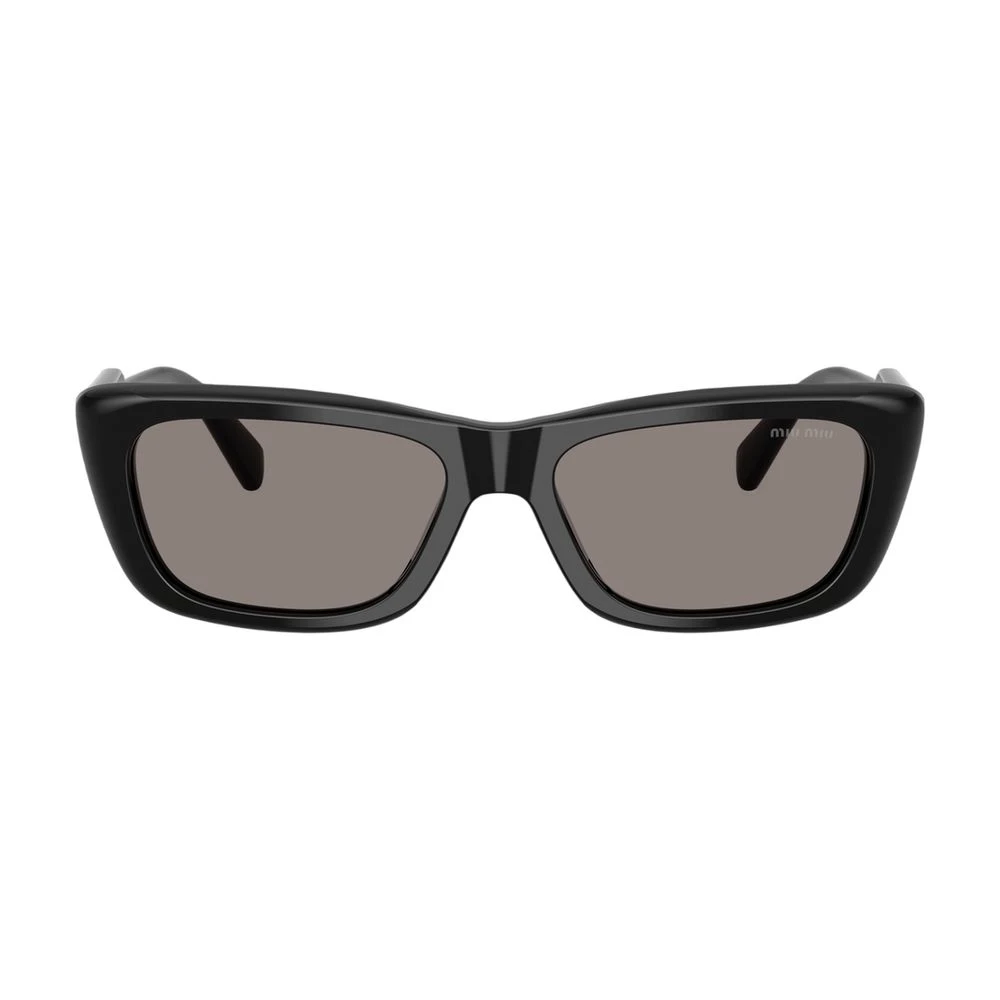 Miu Miu Black/Grey Mu B12s 16K80q Woman Sunglasses Acetate Squared Normal - Image 5