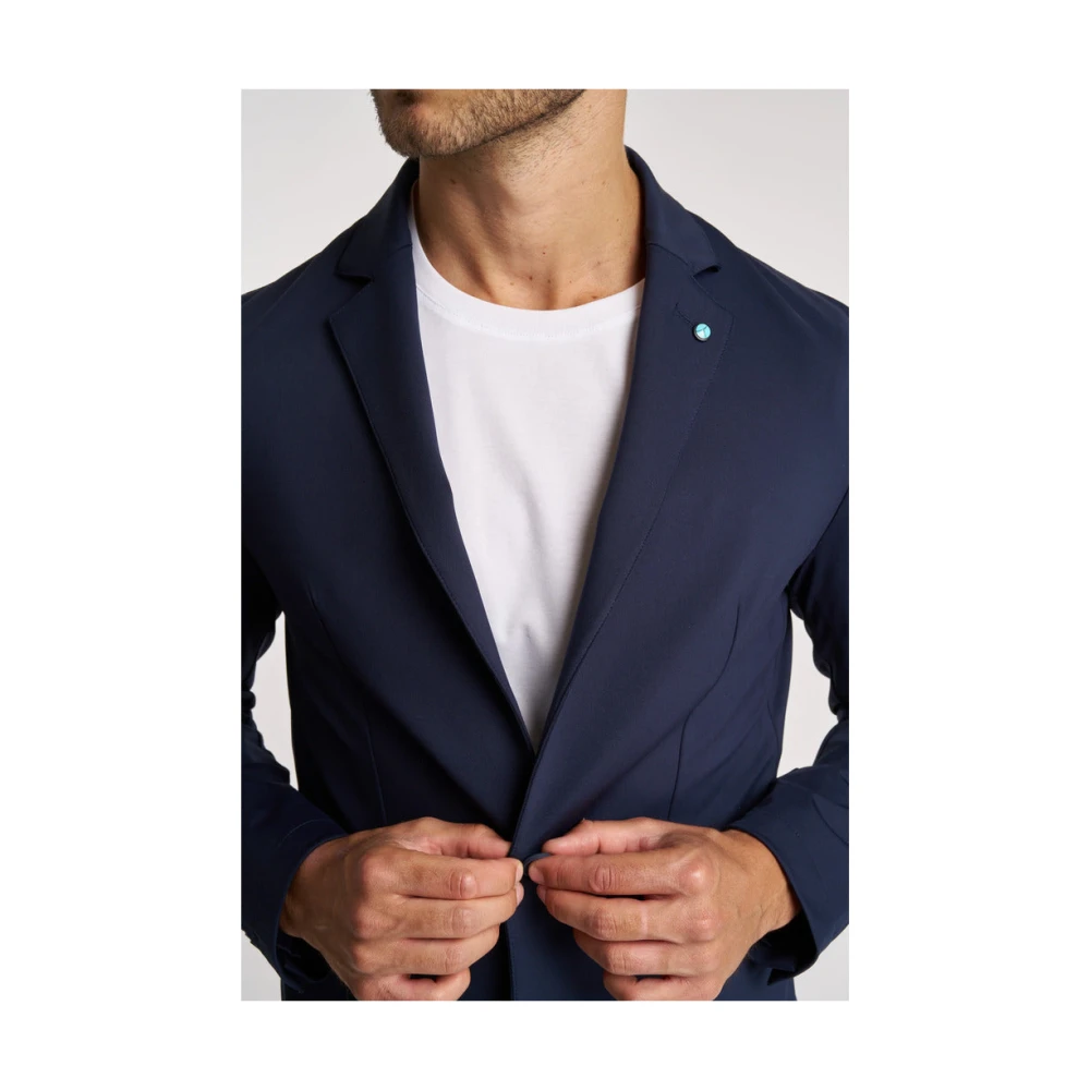 People of Shibuya Ultra-Light Two-Button Jacket Blue Heren