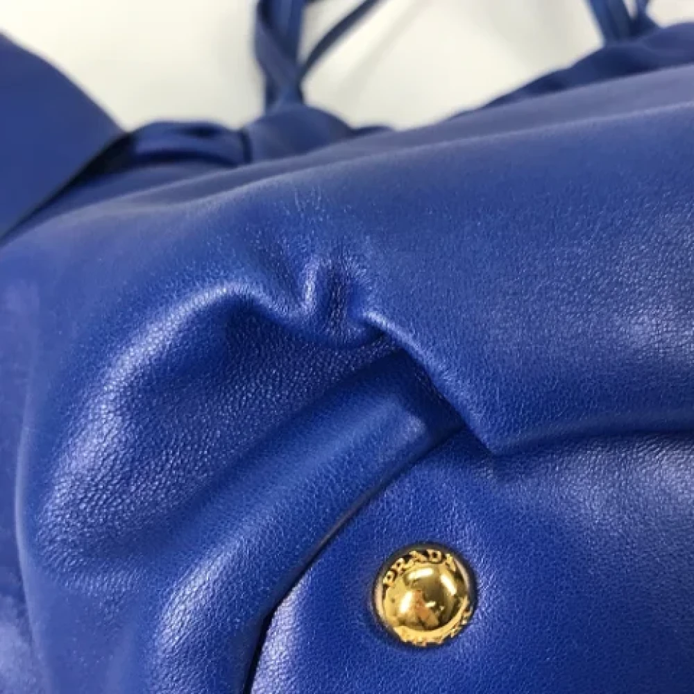 Prada Vintage Pre-owned Leather prada-bags Blue Dames