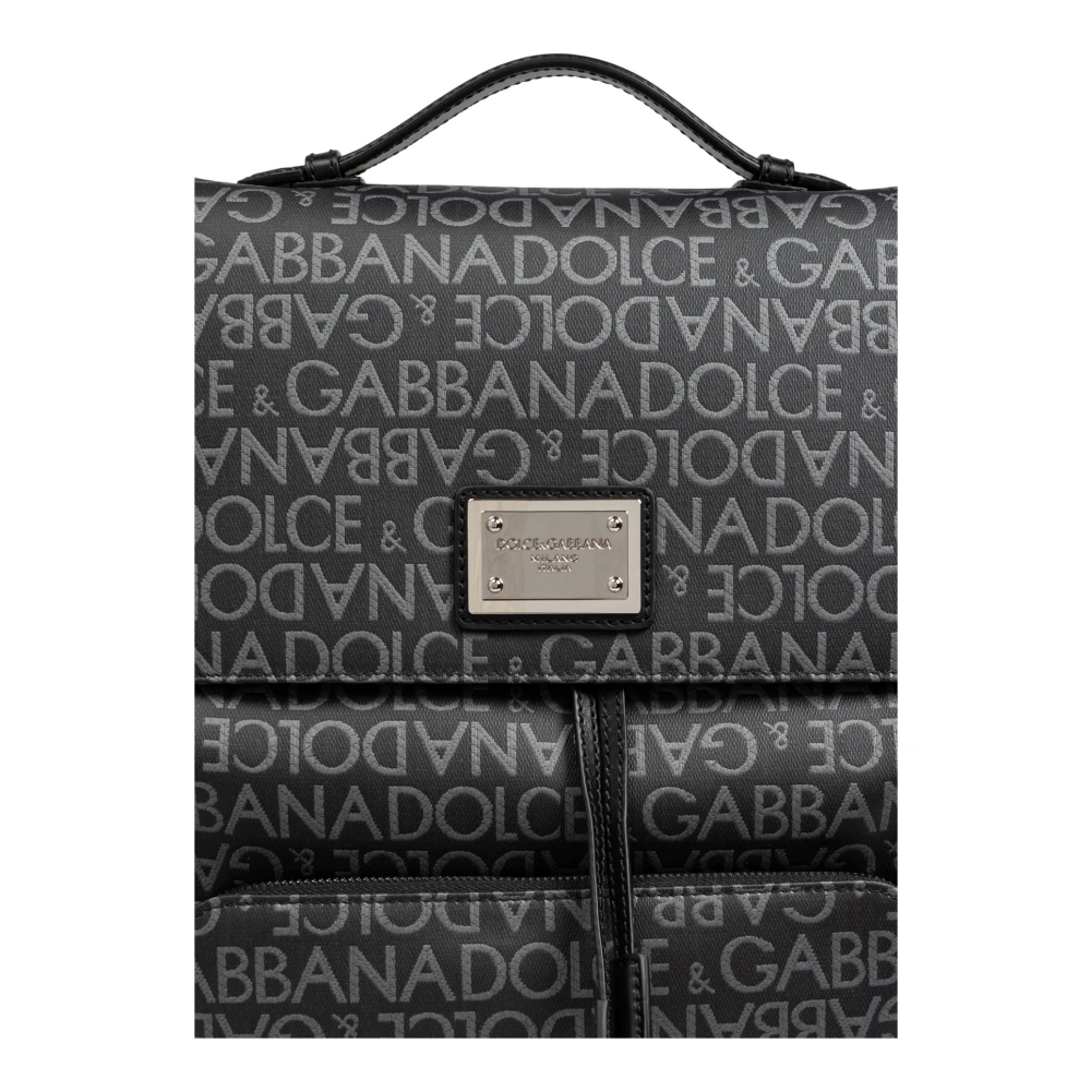 Dolce & Gabbana Rugzak met monogram Black Heren