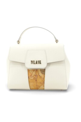 Sac à Bandoulière Moyen Alviero Martini 1re Classe – Naturel, Cuir Et Toile (neuf Avec étiquettes)