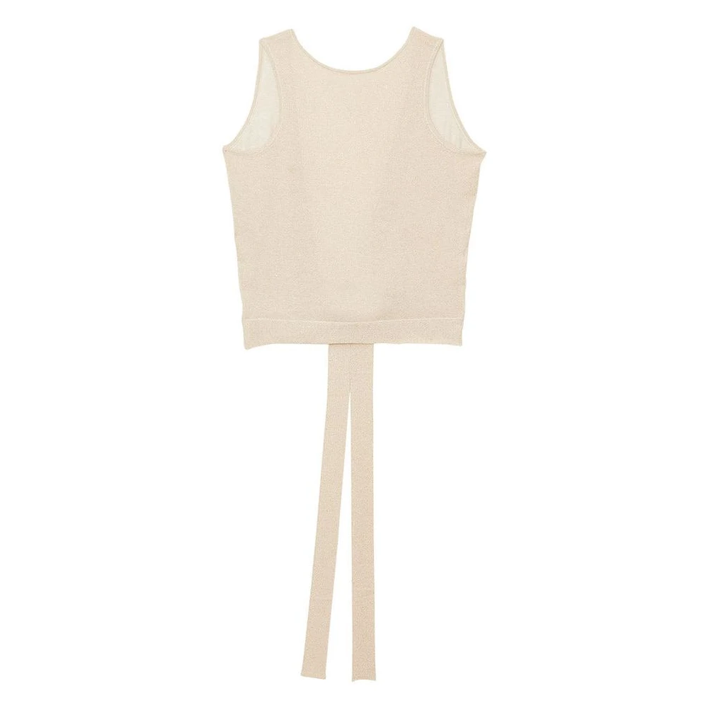 Ines De La Fressange Paris Gouden Neckerchief Top Beige Dames
