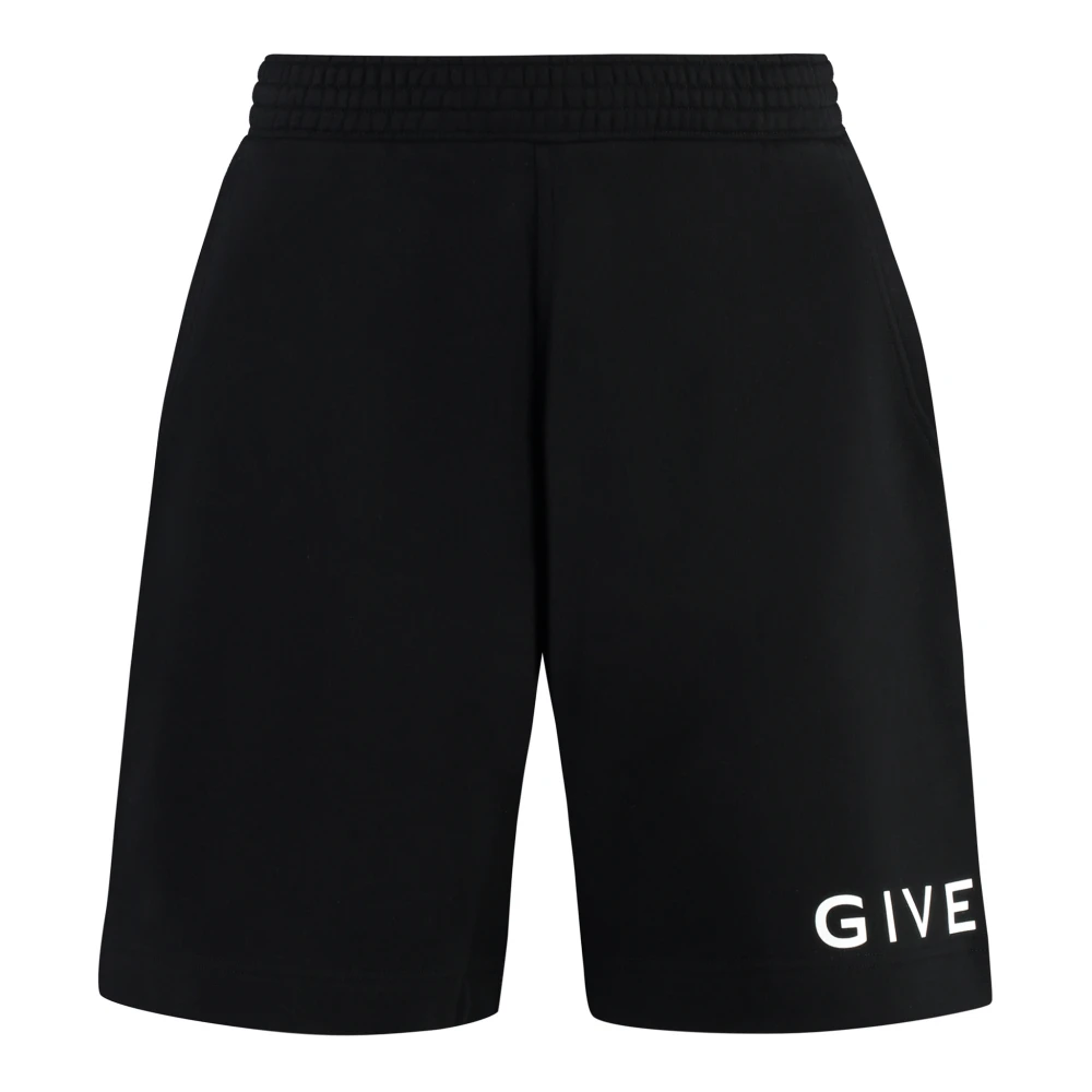 Givenchy Men's Black Casual Shorts, S, Archetype Bermuda Shorts In Fleece