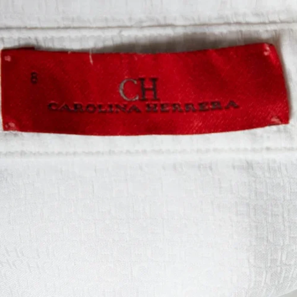 Carolina Herrera Pre-owned Cotton tops White Dames