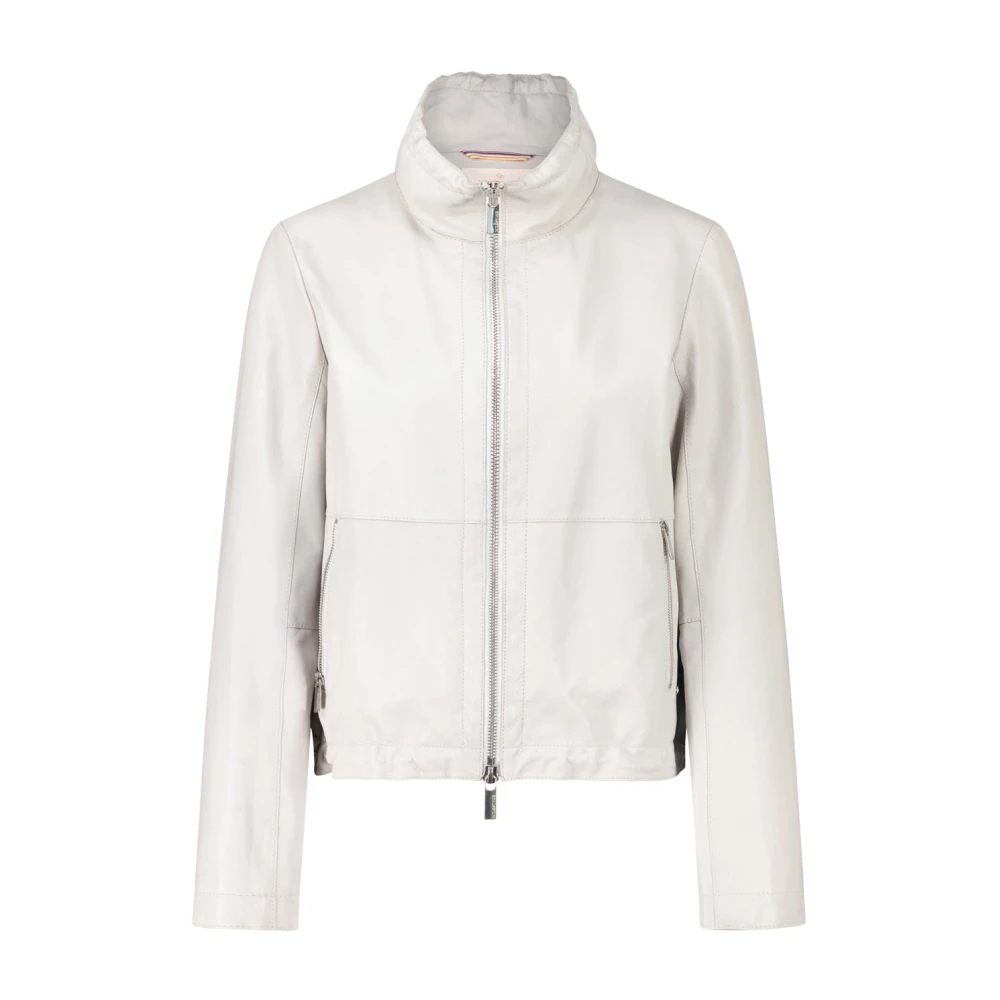 Milestone Leren jas met rits Gray Dames