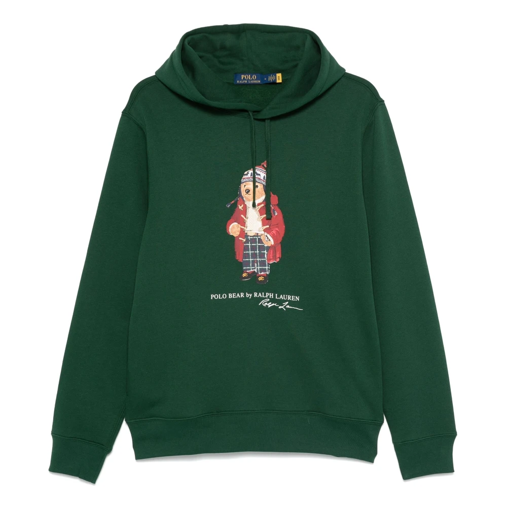 Polo Ralph Lauren Geborduurde 'Polo Bear' hoodie Green Heren