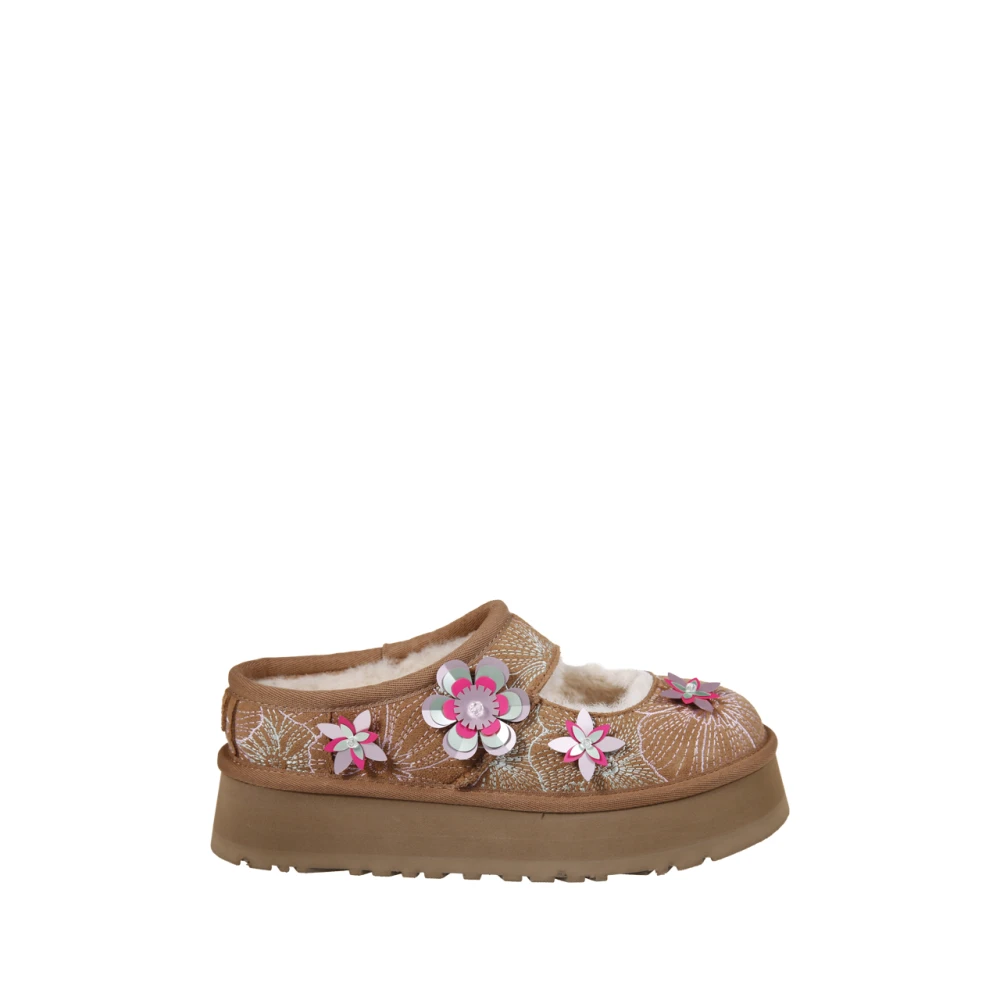 Ugg Brown Bea Mary Jane Meadow - Unisex - Kids Indoor Shoes - 23 Eu - Kids