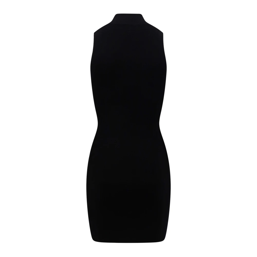 Diesel Chique Zwarte Geribbelde Jurk Aw24 Black Dames