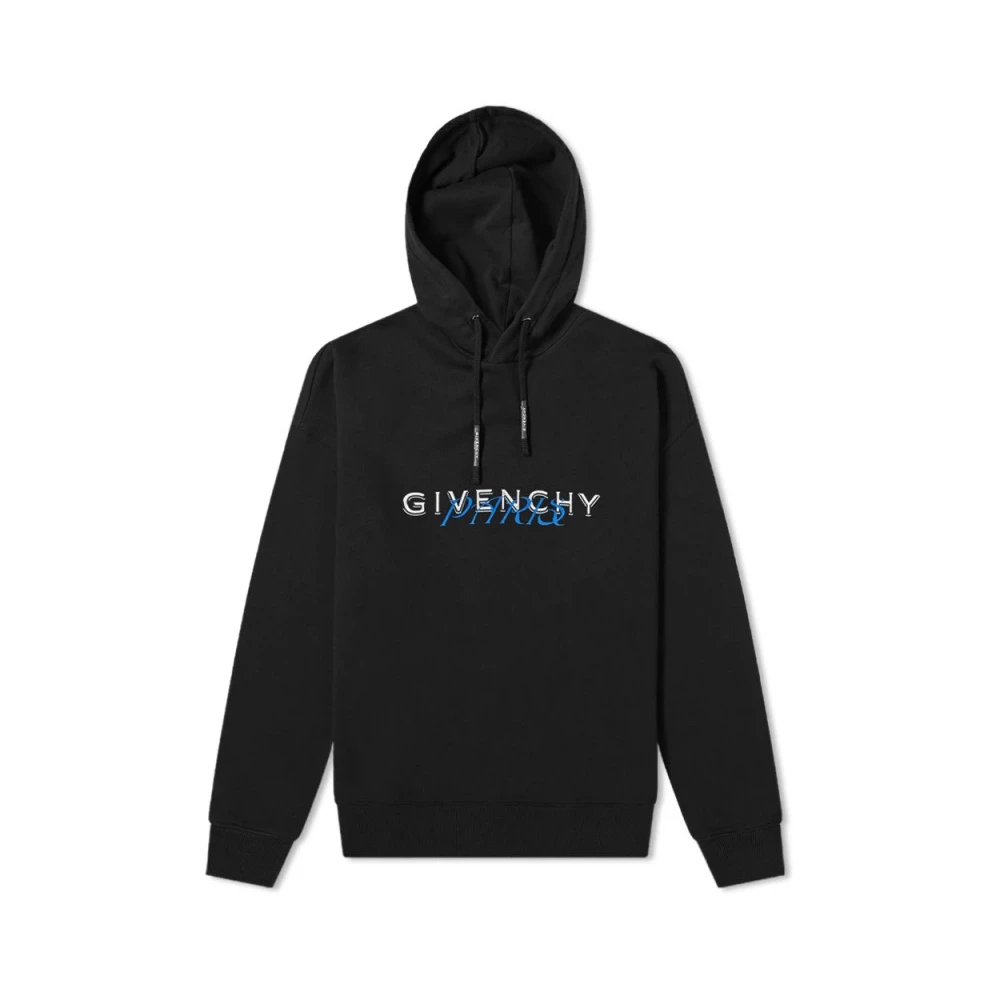 Givenchy Logo Print Oversize Hoodie Black Heren
