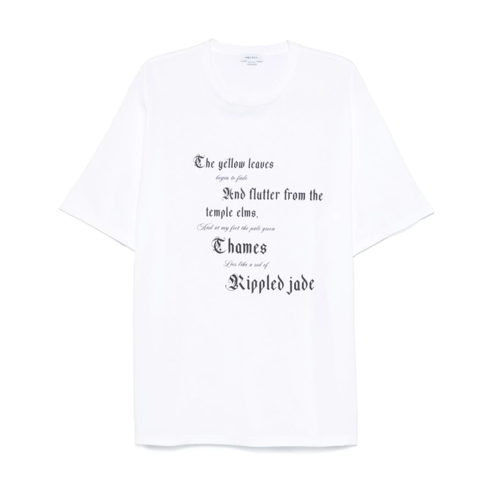alexander mcqueen Zwarte T-shirts en Polos White Heren