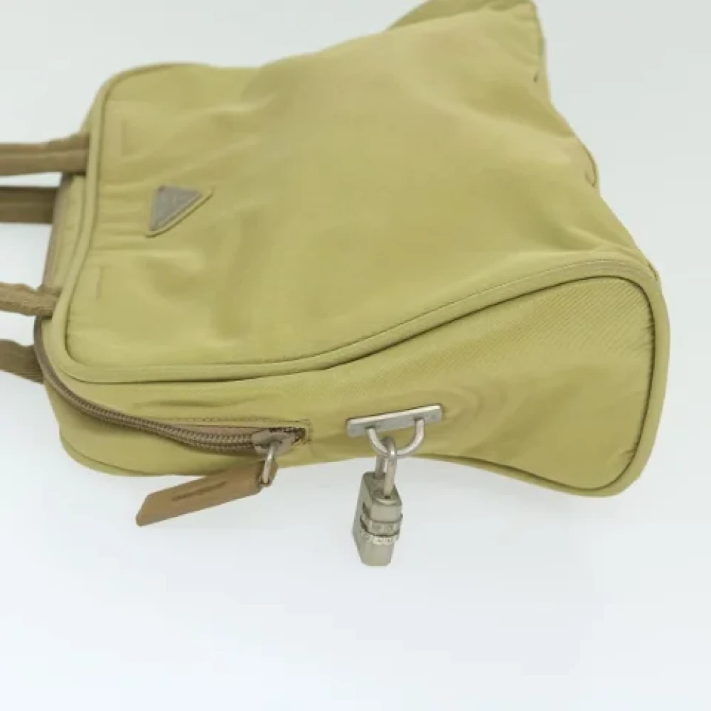 Prada Vintage Pre-owned Fabric prada-bags Beige Dames