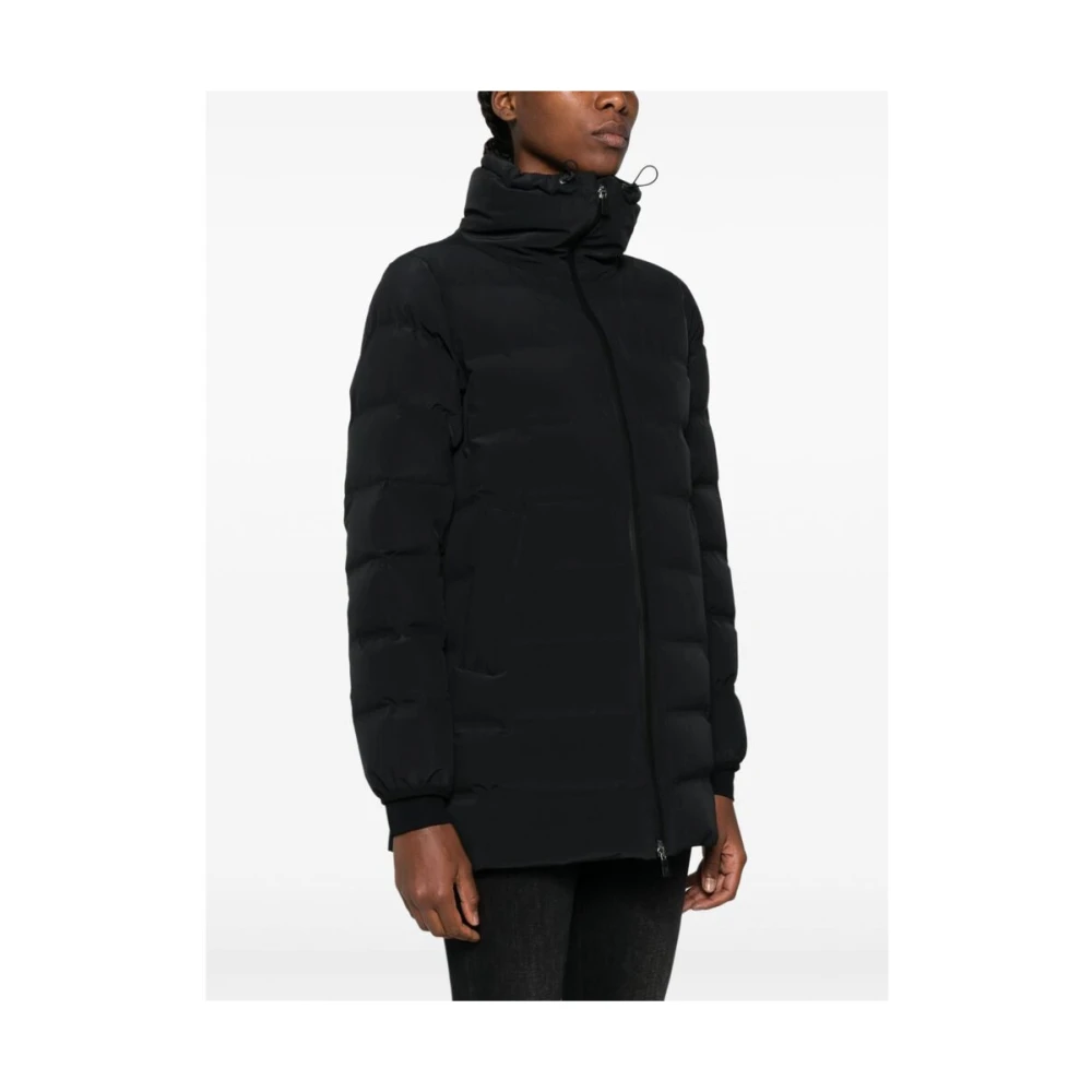 Herno Navy Blue Gewatteerd Waterdicht Jack Blue Dames