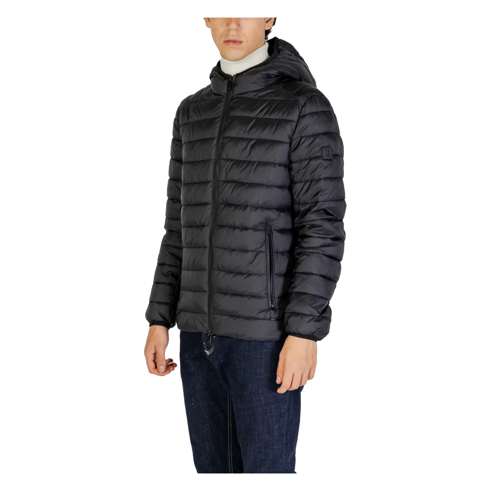 Gianni Lupo Zwarte Rits Hoodie Jas Black Heren