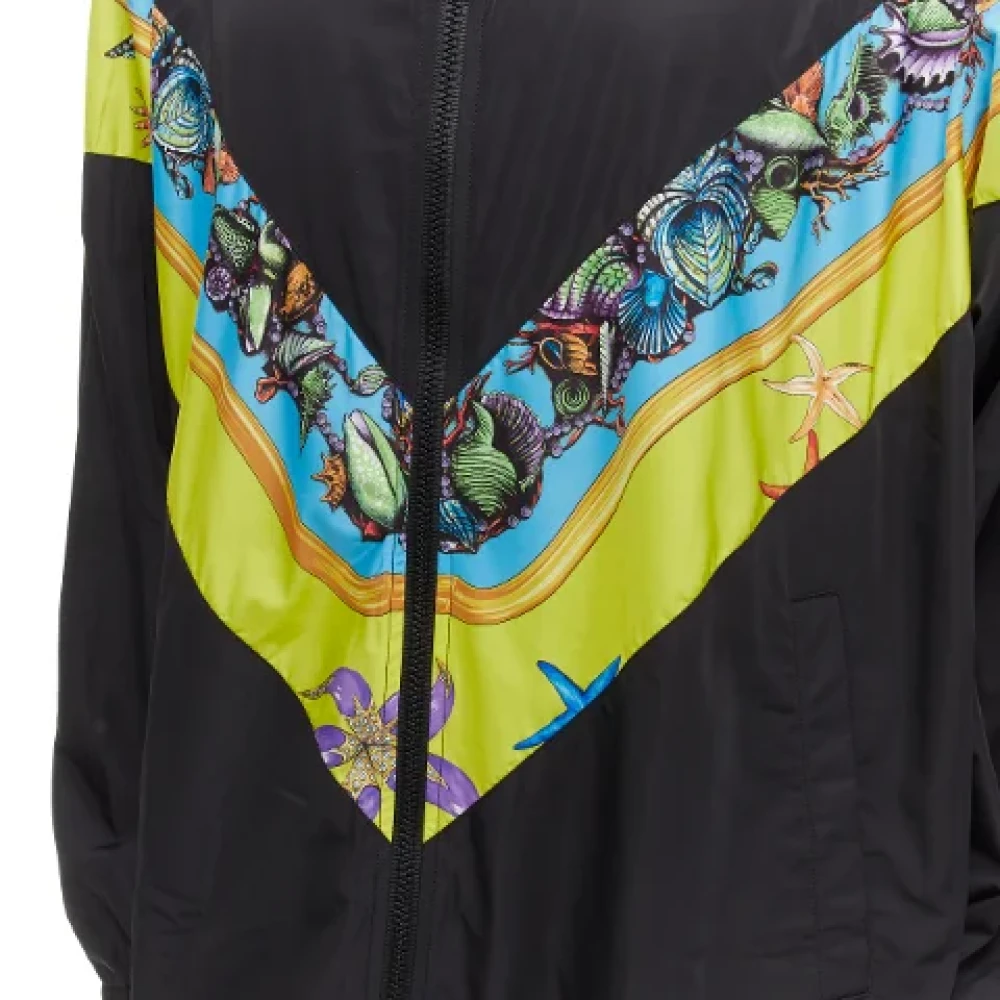Versace Pre-owned Polyester outerwear Black Dames