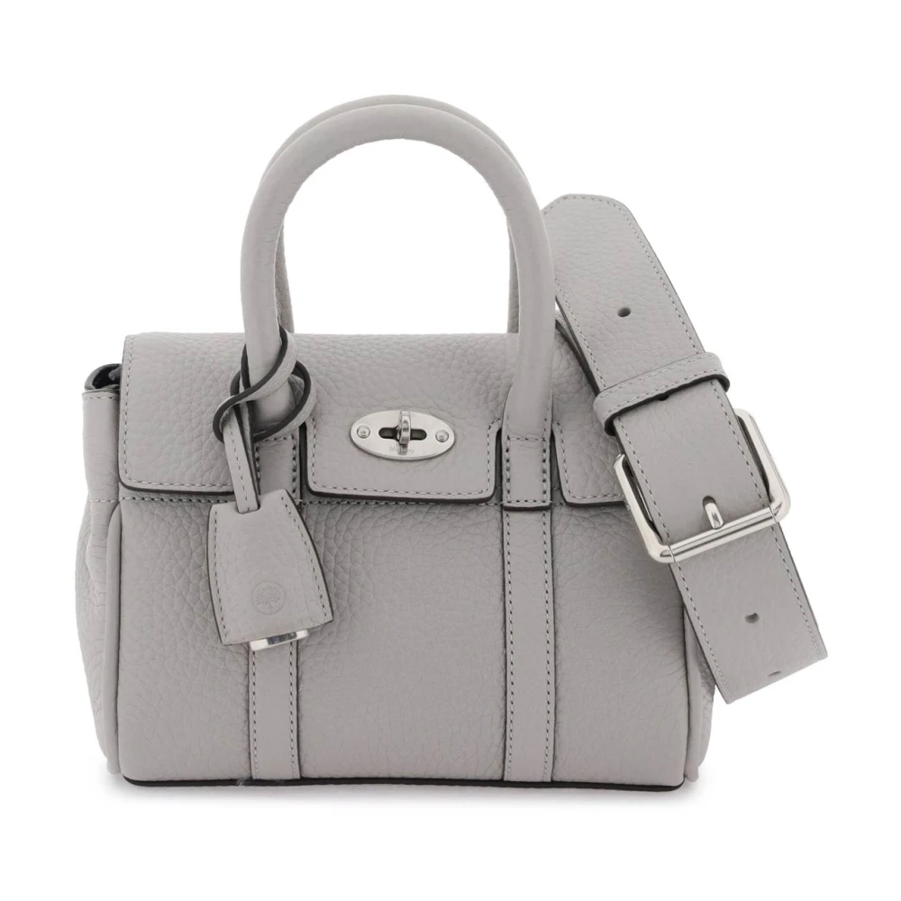 Mulberry Bayswater Mini väska i grained läder Gray, Dam