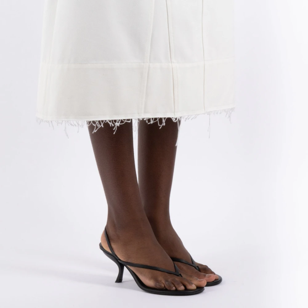 Jil Sander Witte Katoenen Jurk Gemaakt in Italië White Dames