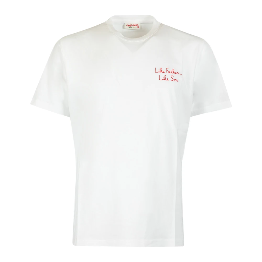 MC2 Saint Barth Iconisch Heren T-shirt met Gedurfde Prints White Heren