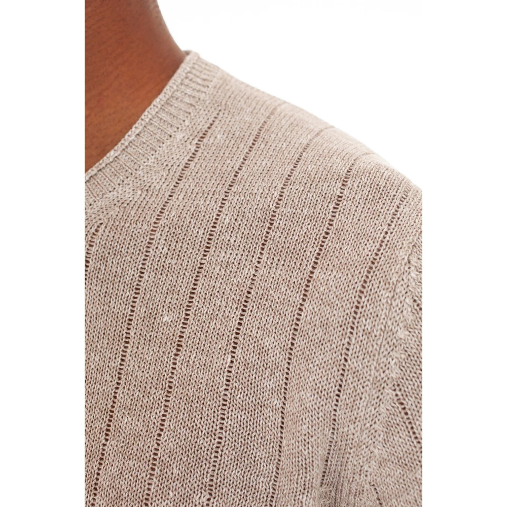 Gran Sasso Round-neck Knitwear Beige Heren