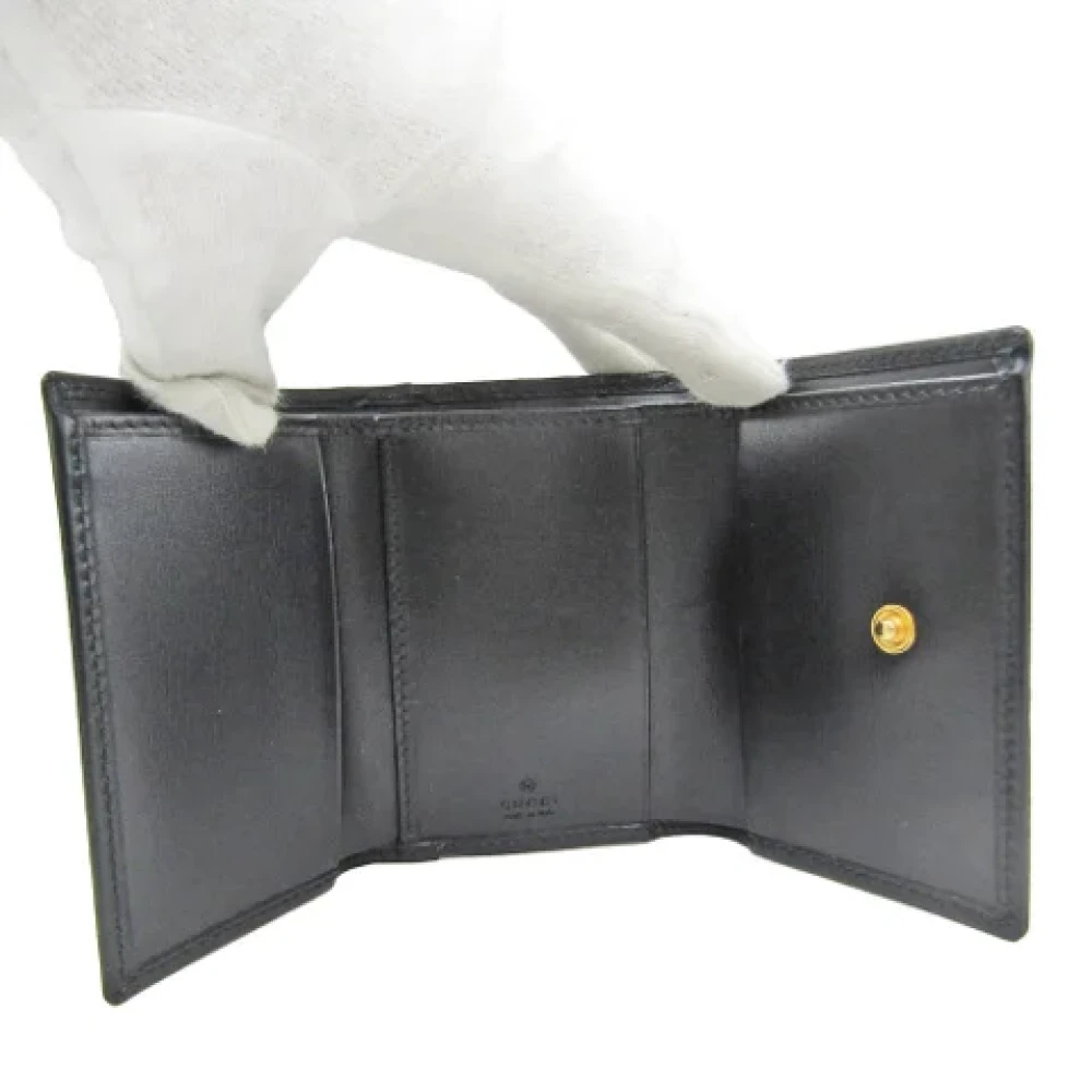 Gucci Vintage Pre-owned Leather wallets Black Dames
