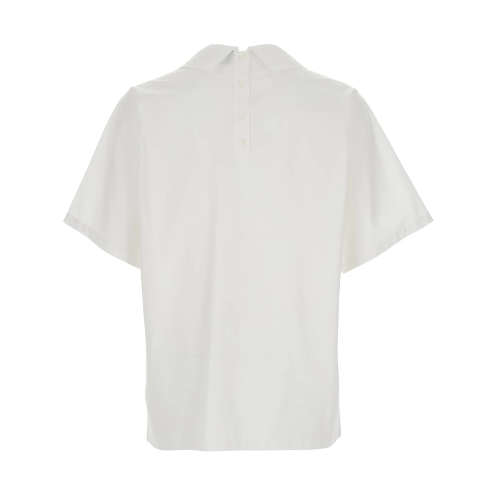 Msgm Wit Katoenen Overhemd met Borstzak White Heren