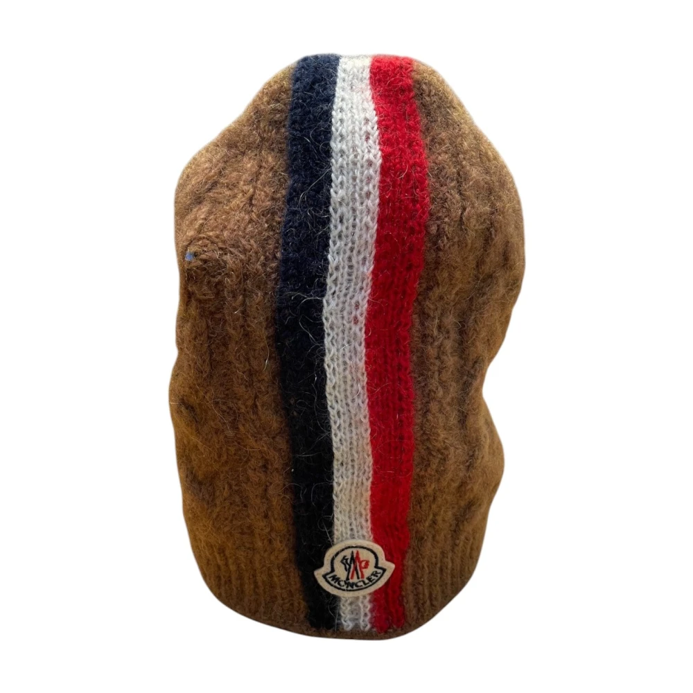Moncler Bruine Gebreide Muts Alpaca Wolmix Brown Heren