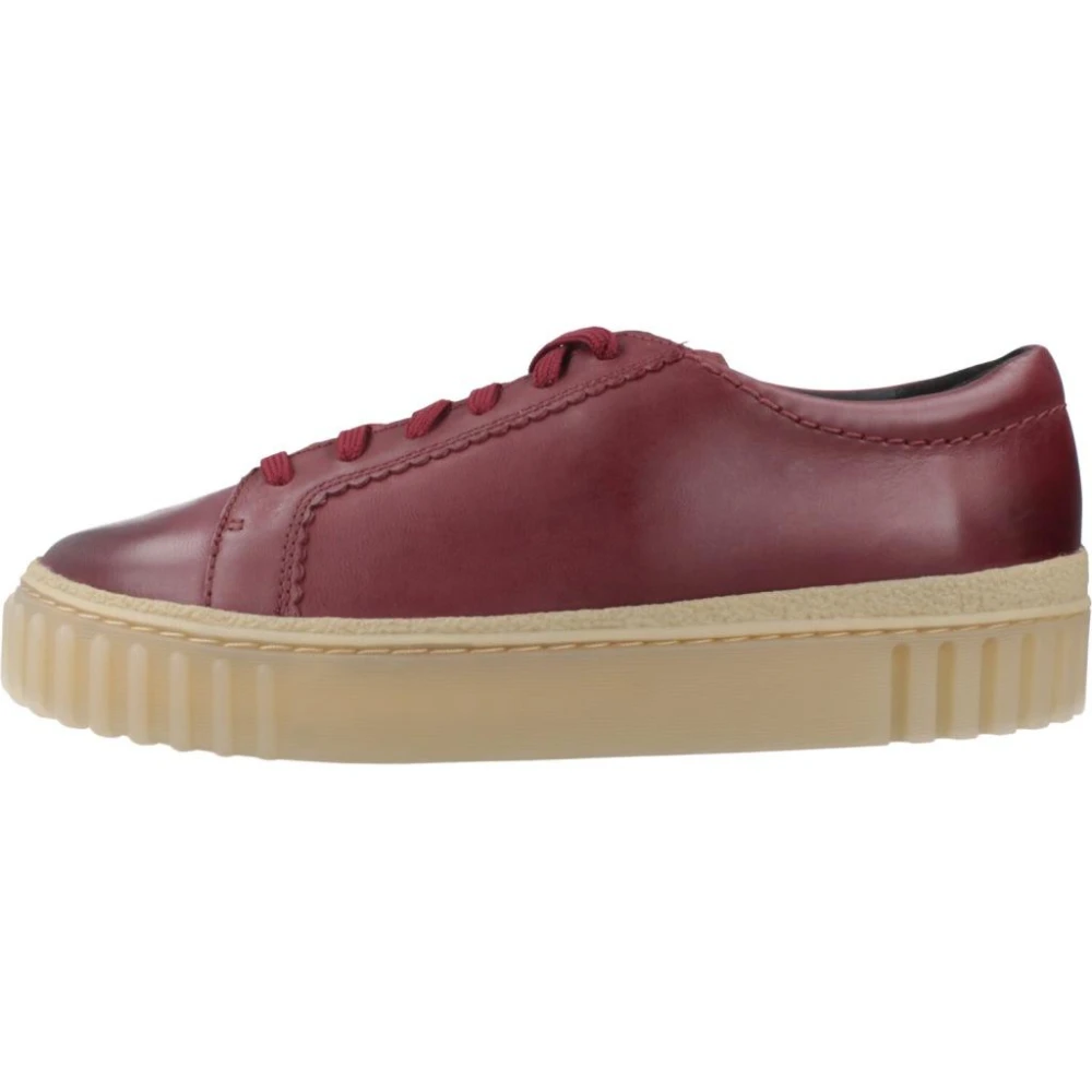 Clarks Leren Walk Sneakers Dames Schoenen Rood