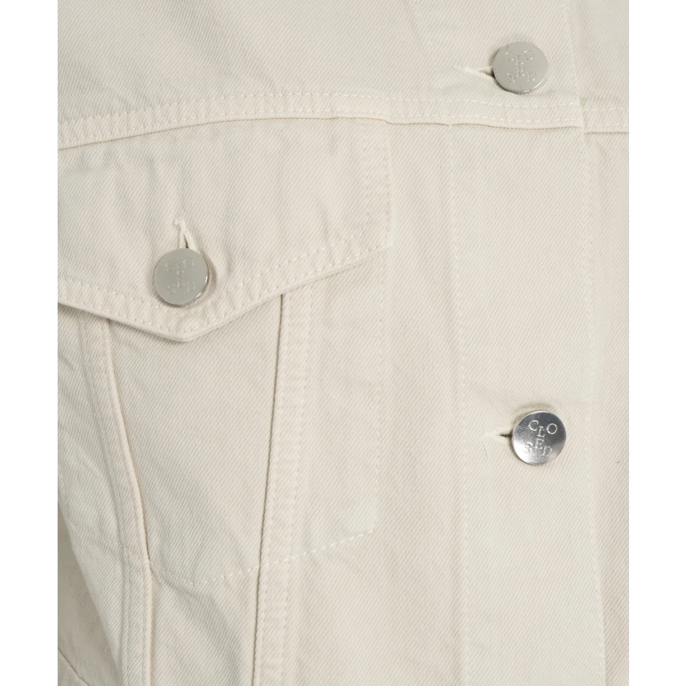 closed Beige Cropped Denim Jas Elegantie Beige Dames