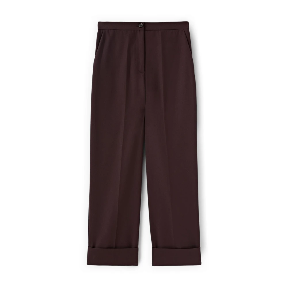Motivi Donna Marrone - Pantaloni Cropped A Gamba Larga - Trousers - L