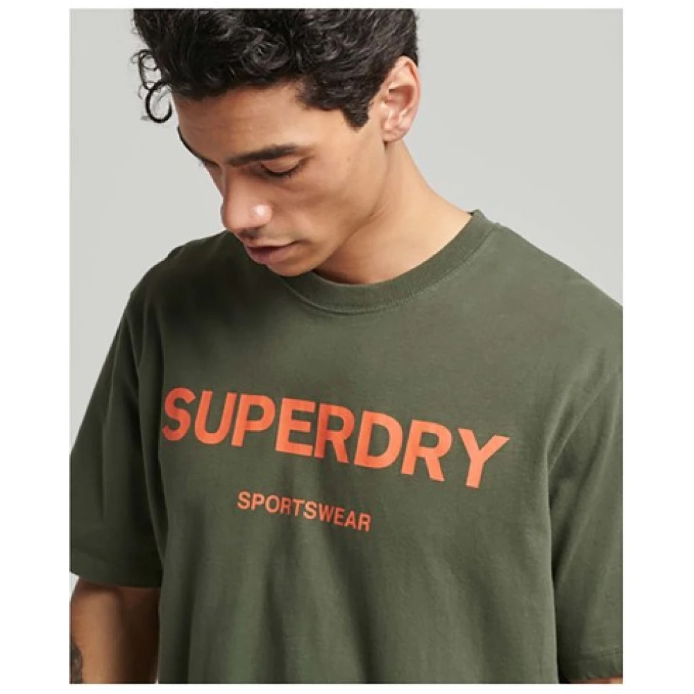 Superdry Heren T-shirt van 100% katoen Green Heren