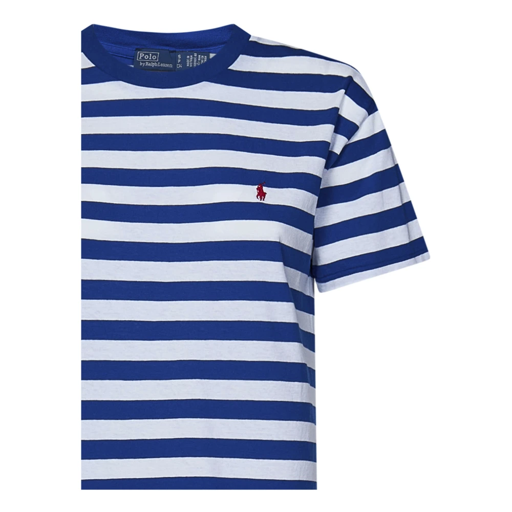 Polo Ralph Lauren Blauwe Gestreepte T-shirts en Polos Blue Dames