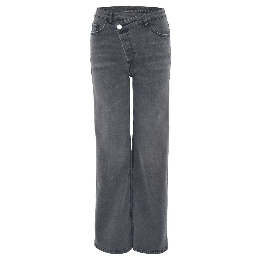 Opus Crisscross Jeans Gray Dames