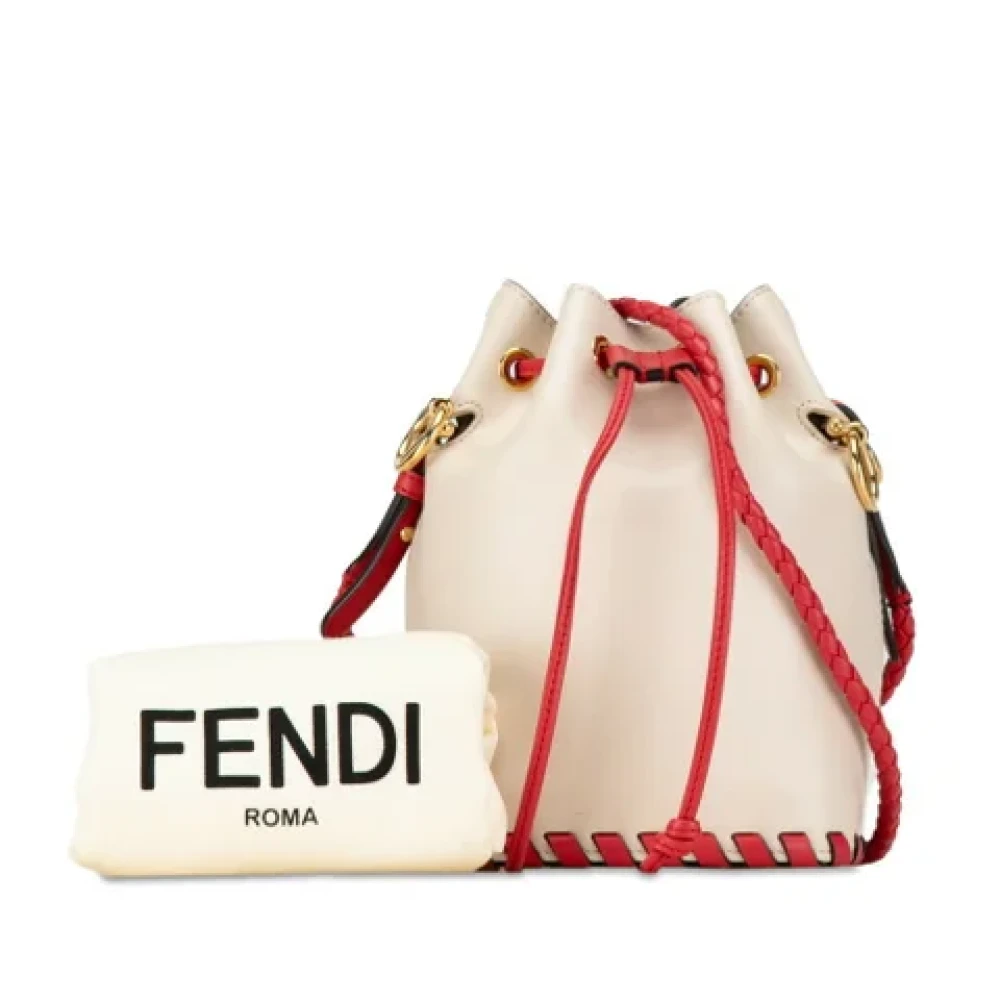 Fendi Vintage Pre-owned Leather fendi-bags Beige Dames