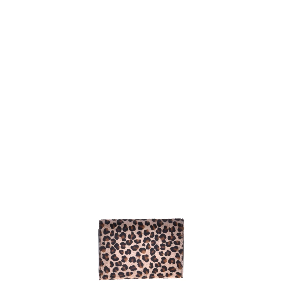Baldinini Wallet in leopard-print pony skin Multicolor Dames