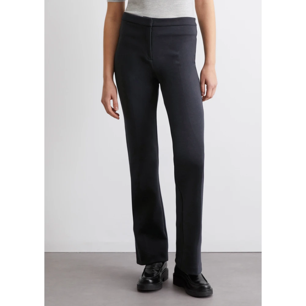 Marc O'Polo Jersey broek recht Blue Dames