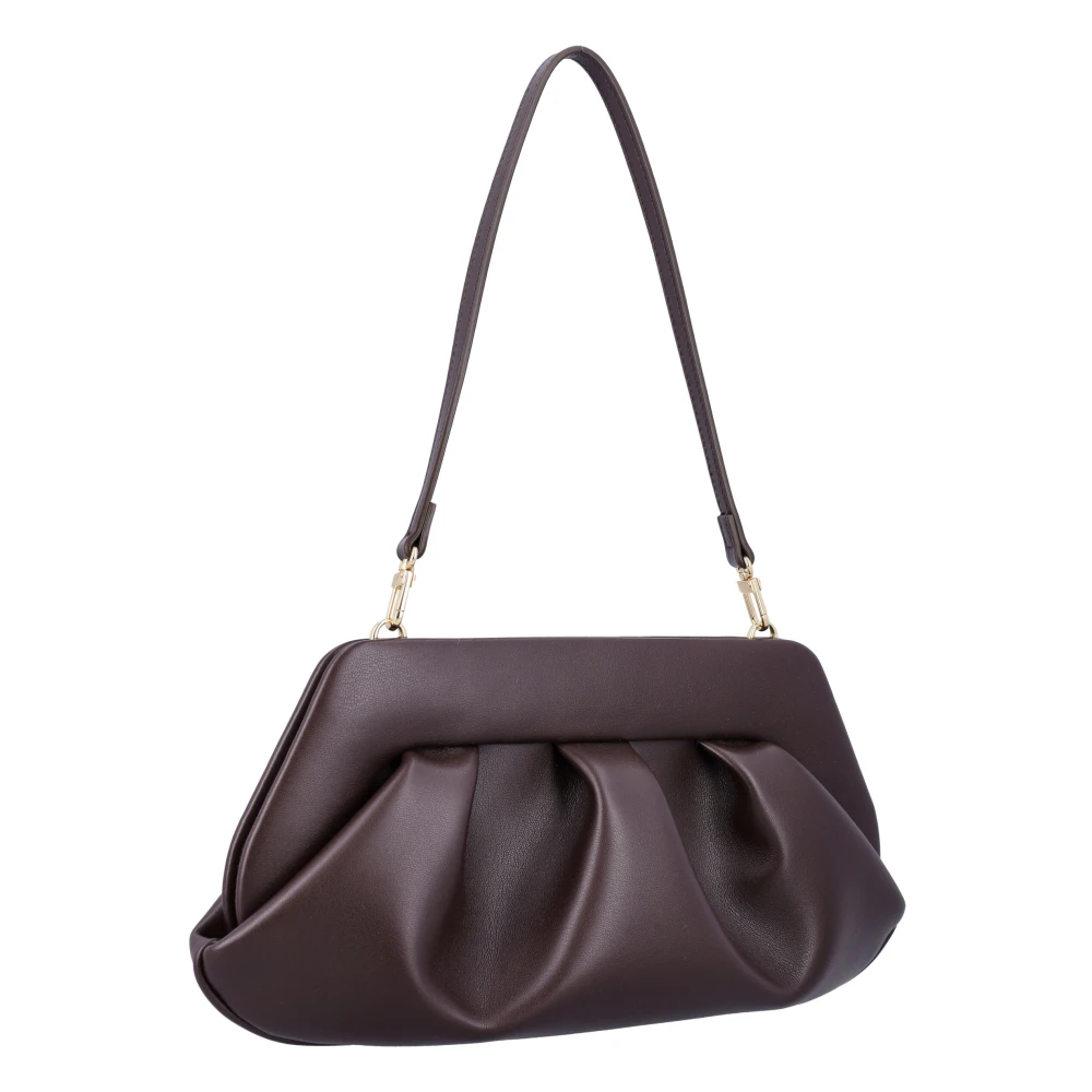 THEMOIRè Vegan Leren Clutch Handtas Brown Dames