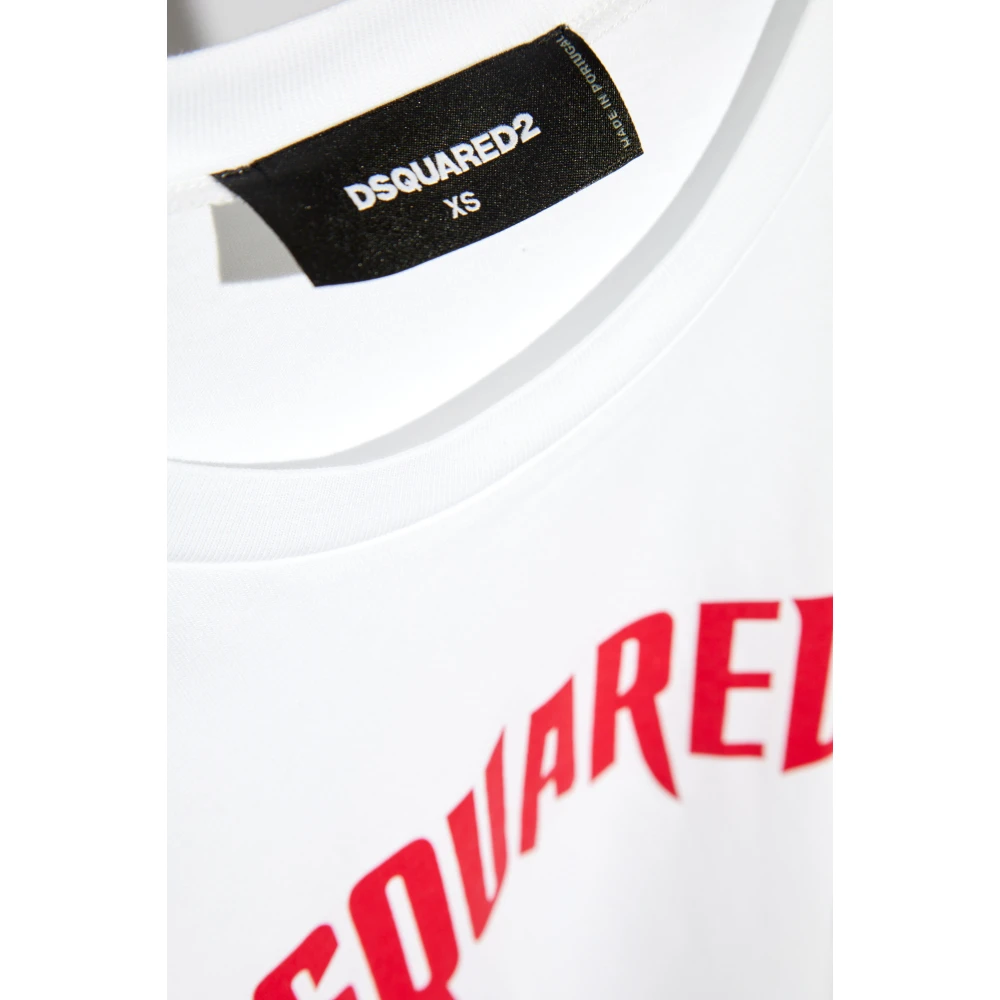Dsquared2 Bedrukt T-shirt White Dames