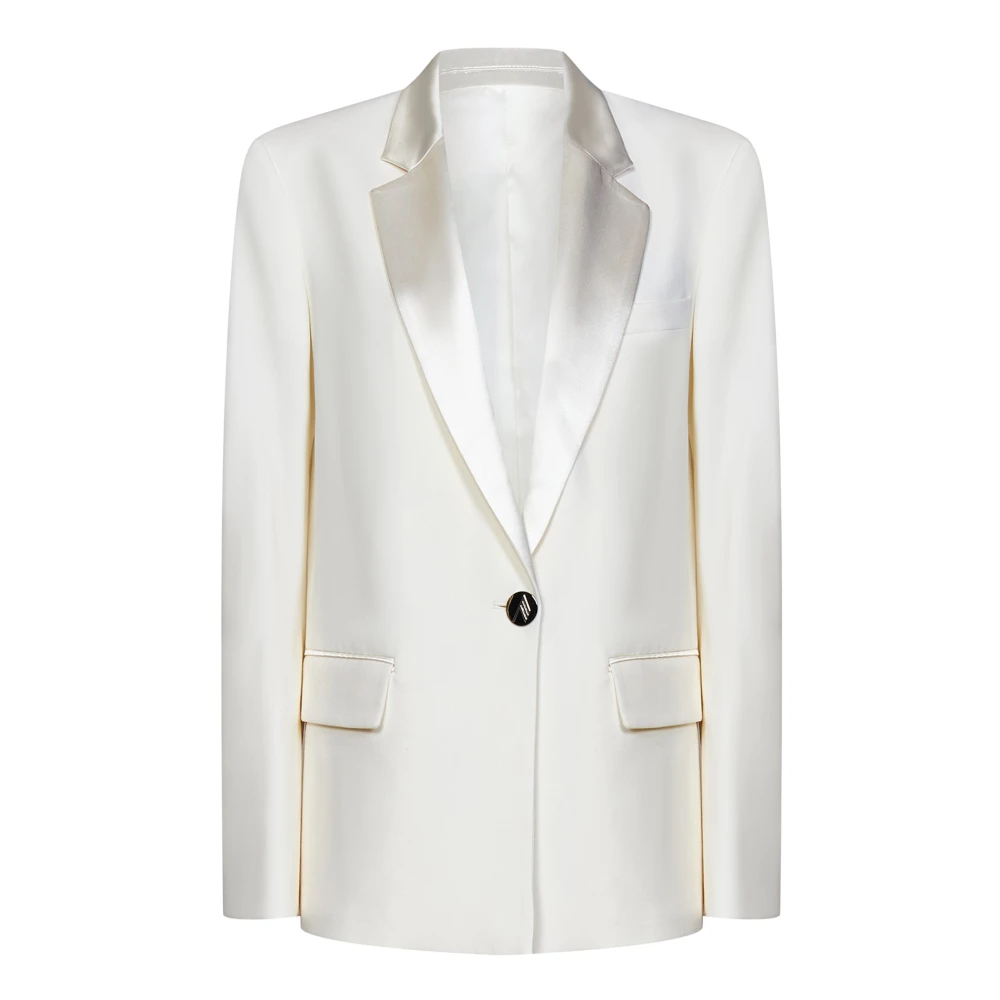 The Attico Upgrade je garderobe met de melkkleurige wollen blazer White Dames