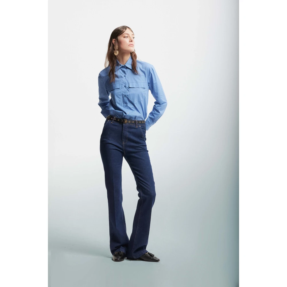 Kocca Slim Fit Straight Leg Denim Jeans Blue Dames