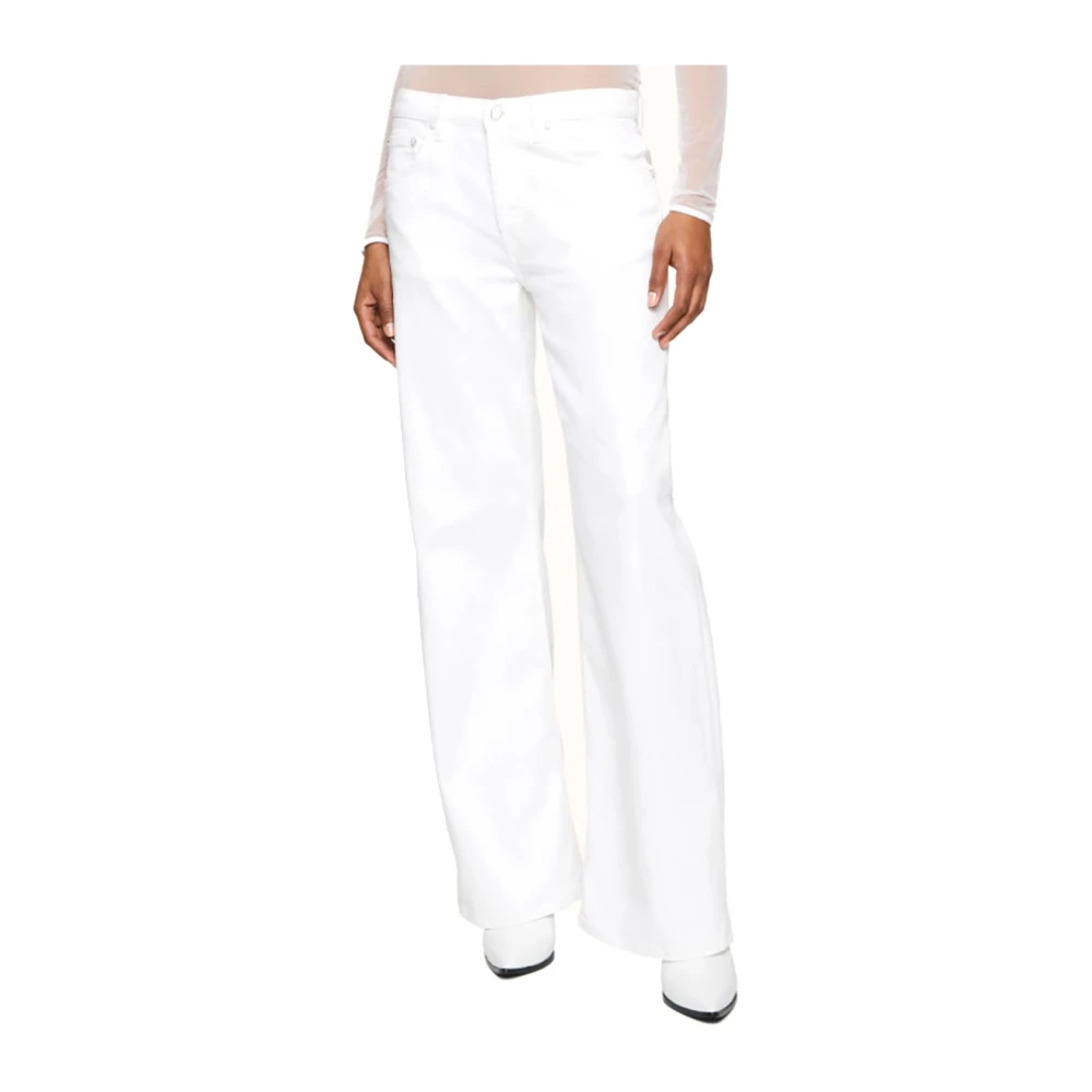 Dondup Wide Jeans White Dames