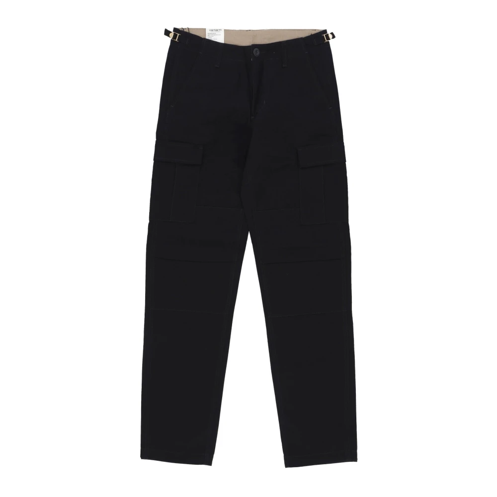 Carhartt Wip Men's Black Straight Trousers, W36 L34, Aviation Cargo Trousers