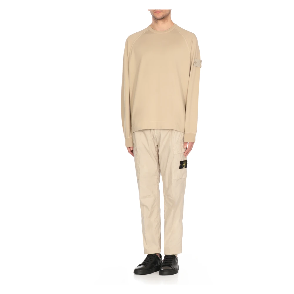 Stone Island Beige Katoenen Crewneck Sweatshirt Beige Heren