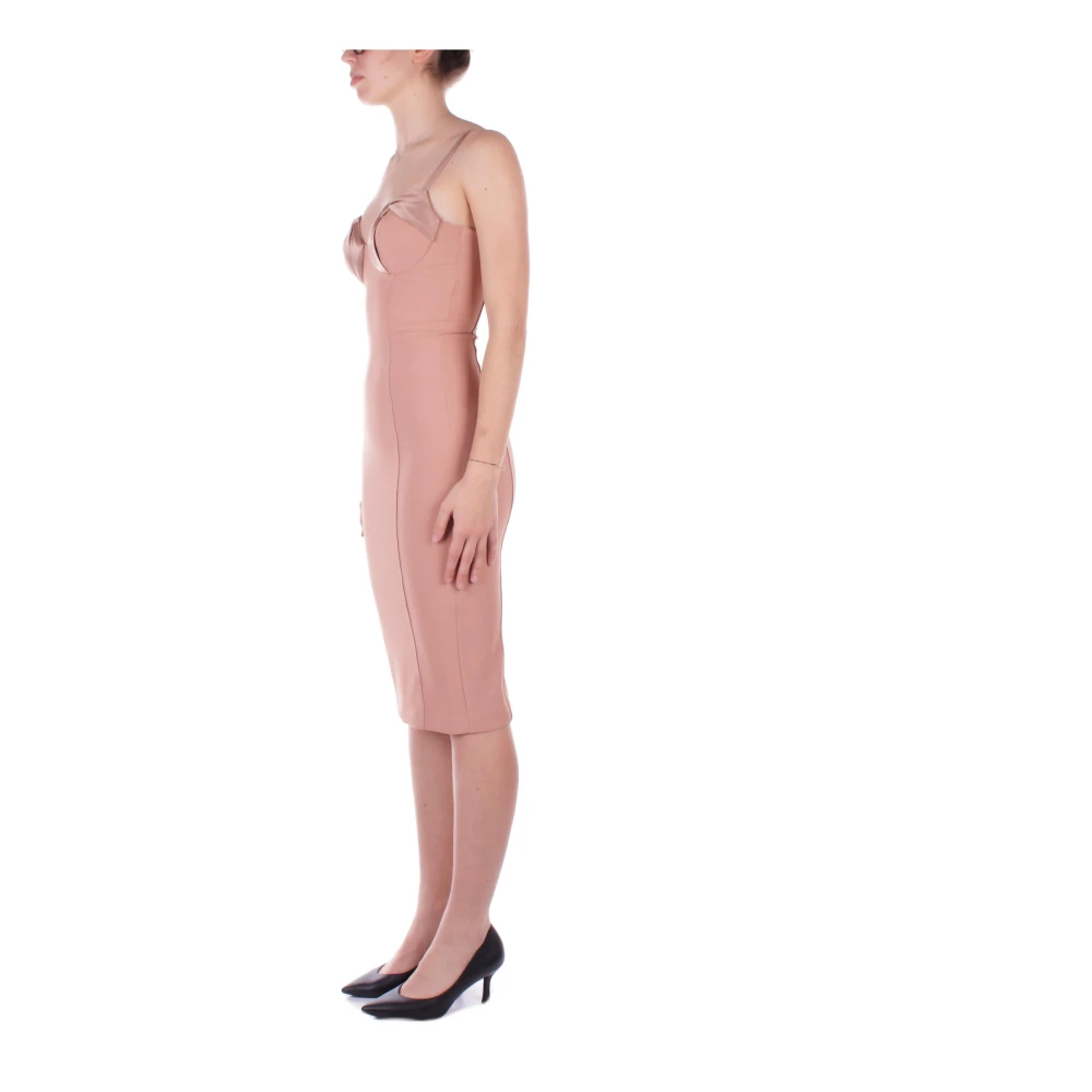 Elisabetta Franchi Stijlvolle Jurken met Ritssluiting Pink Dames