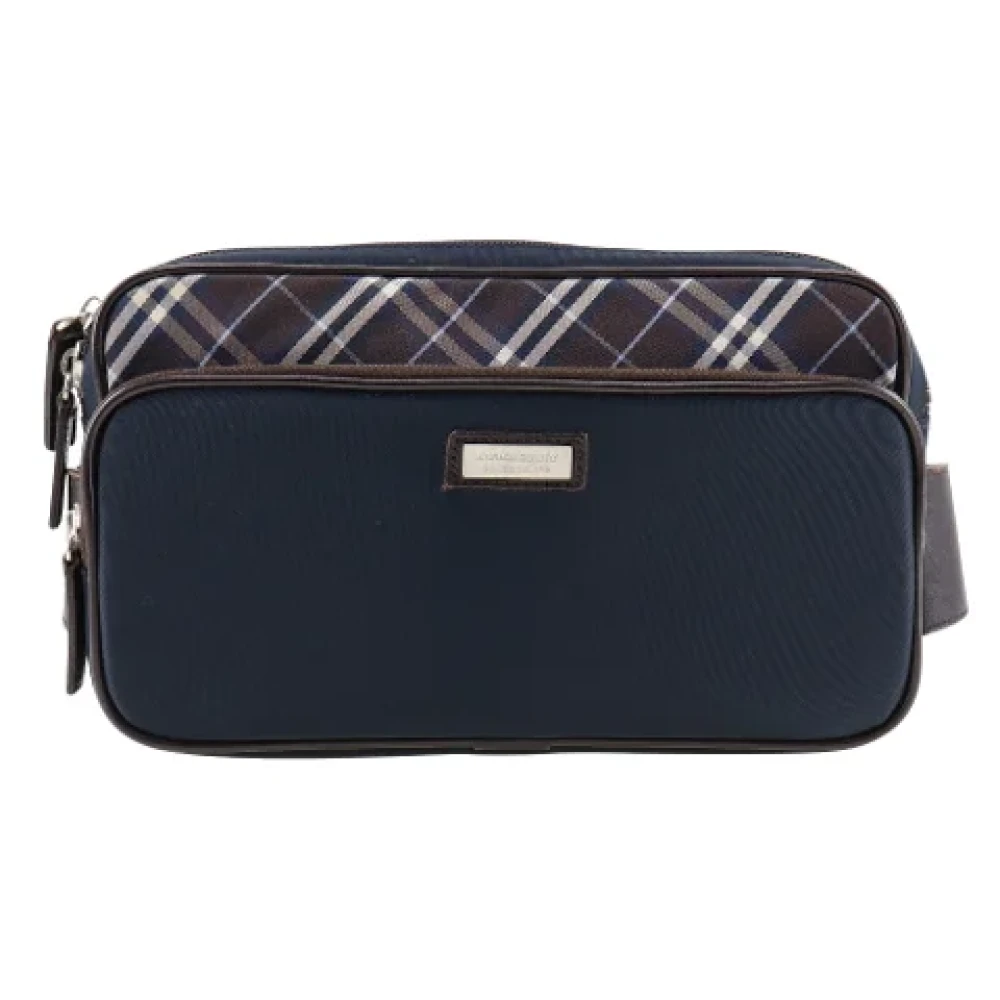 Burberry Vintage Pre-owned Canvas shoulder-bags Blue Heren