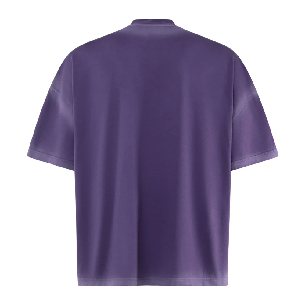 Bonsai Paarse hoge kraag logo T-shirt Purple Heren