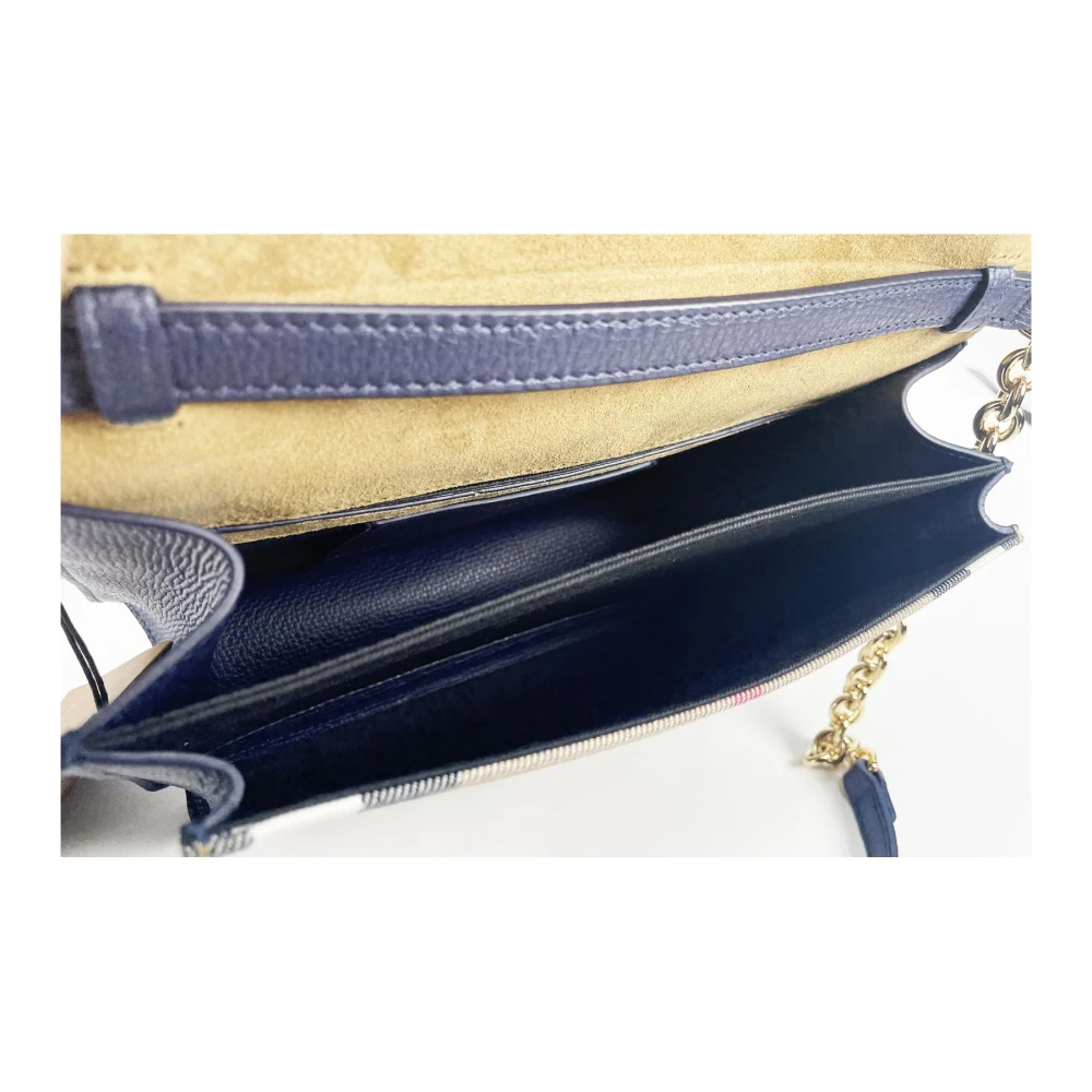 Burberry Blauw geruite leren crossbody tas Multicolor Dames