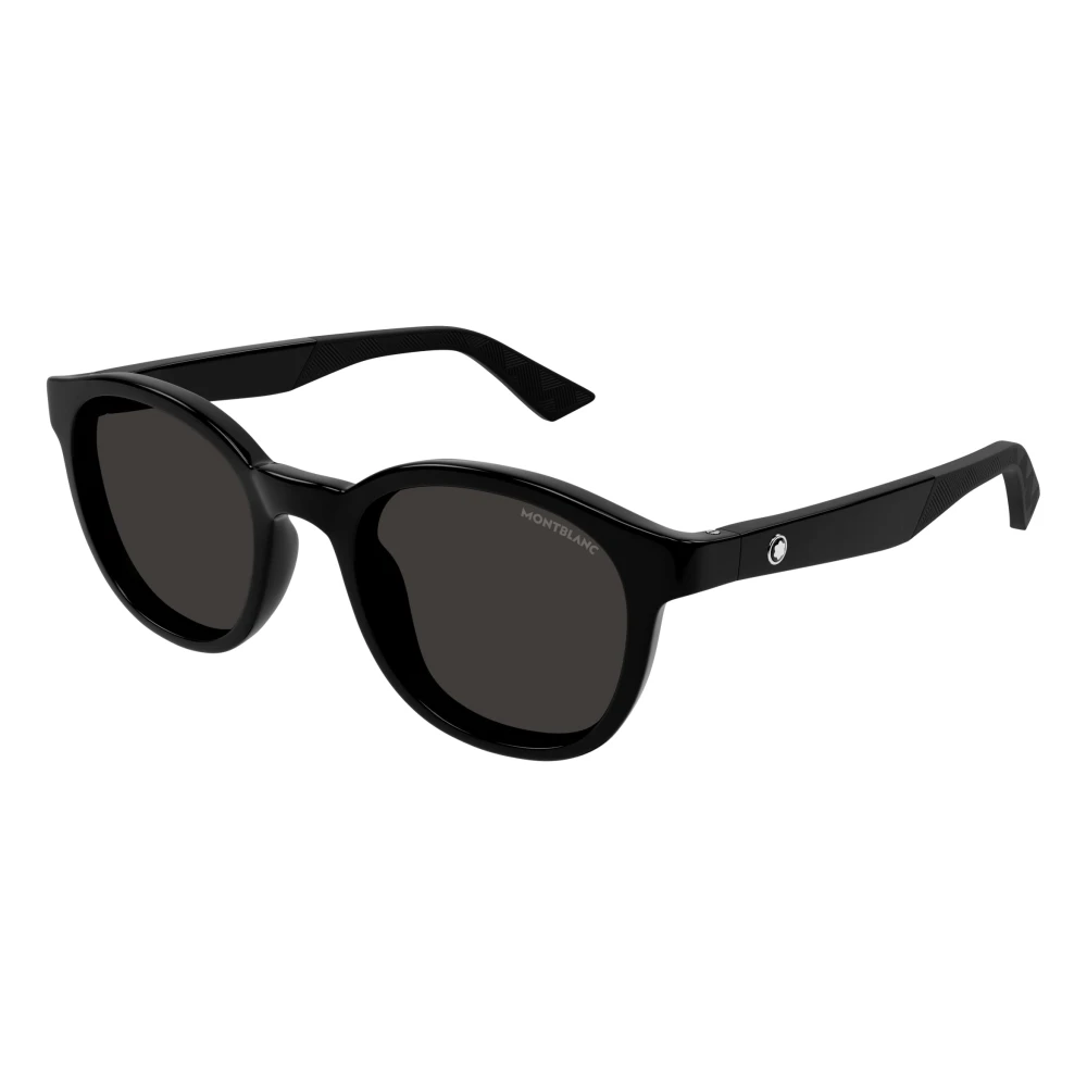 Montblanc Men's Black Sunglasses, 51 Mm, Round Sporty Sunglasses Extreme 3.0