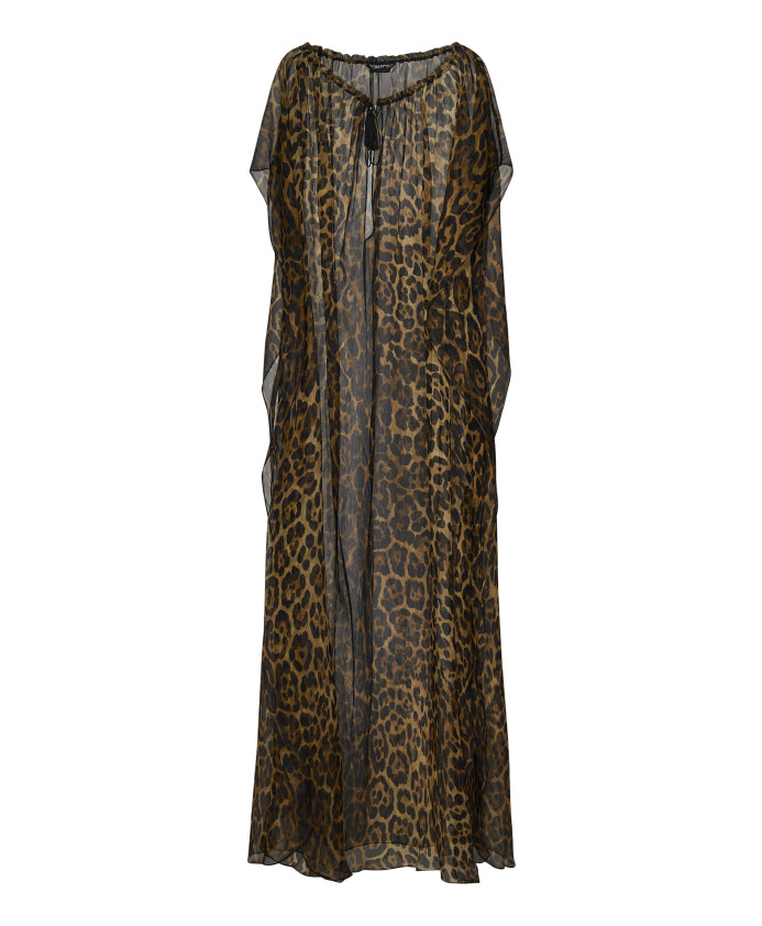 leopard-print-silk-brown-dress